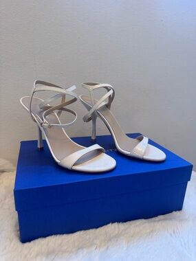 Stuart Weitzman Nudist Wrap 100 Sandal - Cream